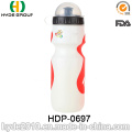 O logotipo personalizado BPA livra a garrafa de água plástica dos esportes, garrafa de água plástica dos esportes do PE (HDP-0697)
